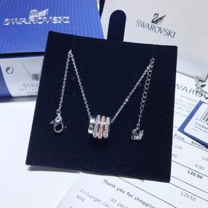 white gold crystal necklace clavicle